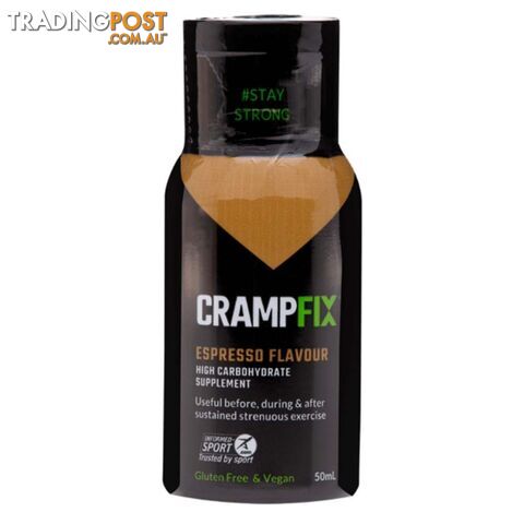 CrampFix Flip-Top Lid Squeeze Cramp Relief Bottle - 50ml - Espresso - CFXESP50