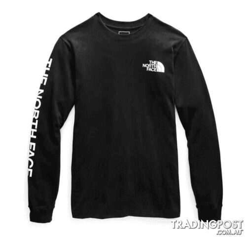The North Face TNF Sleeve Hit Mens Long-Sleeve Tee - TNF Black - L -...