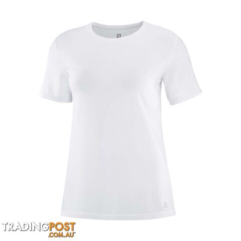 Salomon Essential Womens Short Sleeve Lightweight T-Shirt - White - M -...