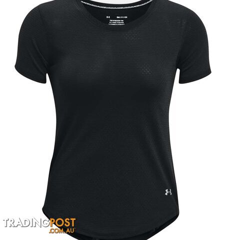 Under Armour Streaker SS Womens Running T-Shirt - Black/Black/Reflective - MD - 1361371-001-MD