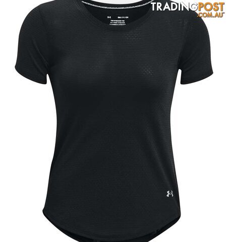 Under Armour Streaker SS Womens Running T-Shirt - Black/Black/Reflective - MD - 1361371-001-MD