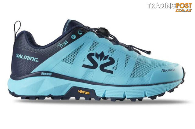 Salming Trail 6 Womens Trail Running Shoes - New Light Blue/Navy Blue - US9.0 -...