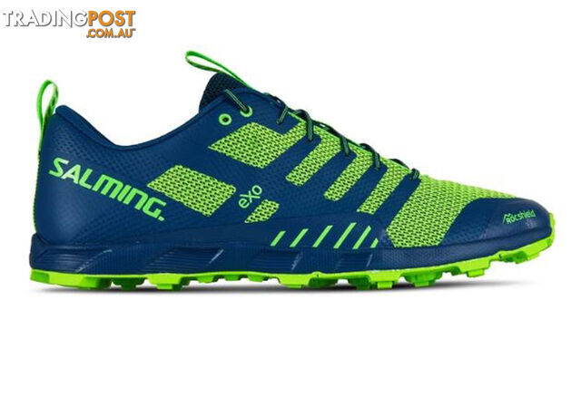 Salming OT Comp Mens Trail Running Shoes - Poseidon Blue/Safety Yellow - US11.5...