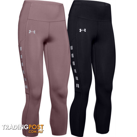 Under Armour Qualifier Speedpocket Roadside Runway Crop Womens Leggings -...
