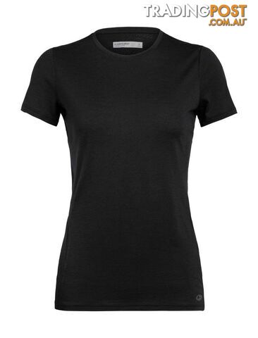 Icebreaker Cool-Lite Amplify SS Low Womens Crewe - Black - L - 104765010L