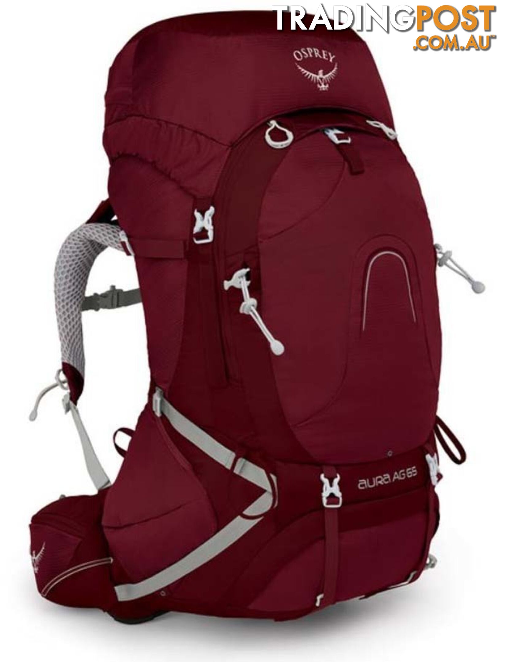 Osprey Aura AG 65L Womens Hiking Backpack - Gamma Red-S - OSP0717-GammaRed-S