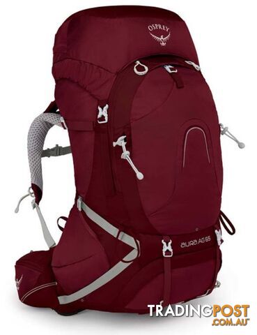Osprey Aura AG 65L Womens Hiking Backpack - Gamma Red-S - OSP0717-GammaRed-S