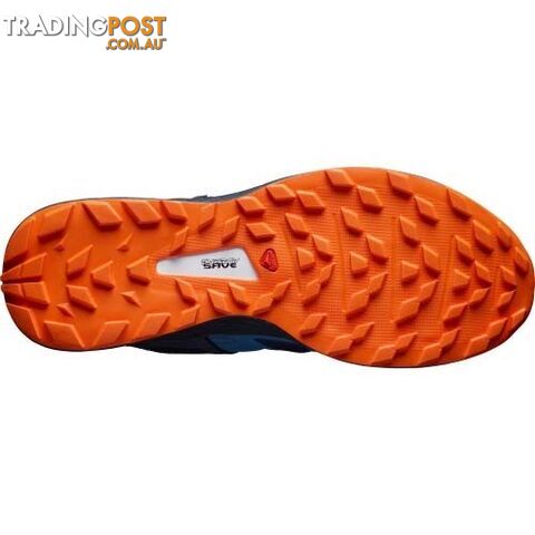 Salomon Ultra /Pro Mens Trail Running Shoes - Copen Blue/India Ink/Red Orange - 10.5US - 412334-100 - photo 2 of 2