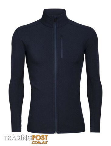 Icebreaker Realfleece Merino Descender LS Zip Mens Fleece Jacket - Midnight Navy - XXL - 104853401XXL