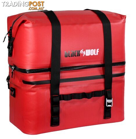 Black Wolf 2 Compartment Soft Cooler - 60L - True Red - W0187-TrueRed