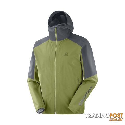 Salomon Outline Mens Waterproof Jacket - Martini Olive/Ebony - XL -...