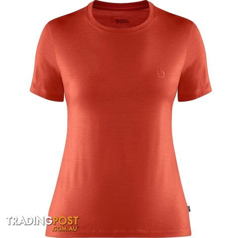 Fjallraven Abisko Wool SS Womens T-Shirt - Flame Orange - M - CF84101214M