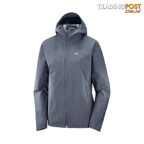 Salomon Outline Womens Waterproof Jacket - Ebony - M - LC1385300-M