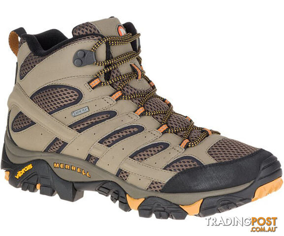 Merrell Moab 2 Mid Goretex Mens (2E) Wide Hiking Shoes - Walnut - 10.5 Us - J06057W-10.5
