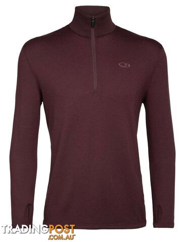 Icebreaker Merino Original LS Half Zip Mens Pullover Top - Redwood - XL -...