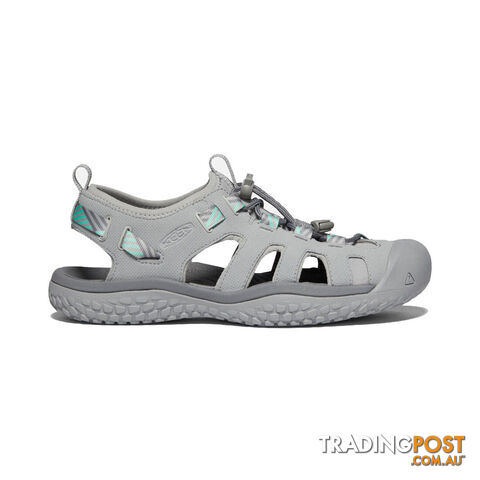Keen Solr Womens Hiking Sandals - Light Gray Ocean Wave - US 10 - 1022452-10