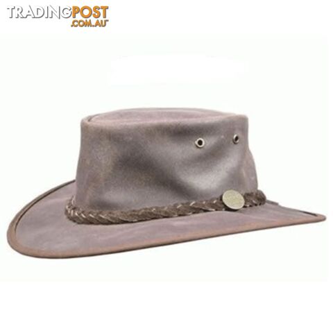 BARMAH FOLDAWAY OILED LEATHER HAT - BROWN [Hat Size:XXL] - 1062BRXXL