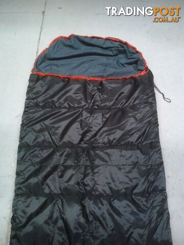 SLEEPING BAGS TWIN PACKS 0 DEGREE HOODED- 220X80CM-NEW!