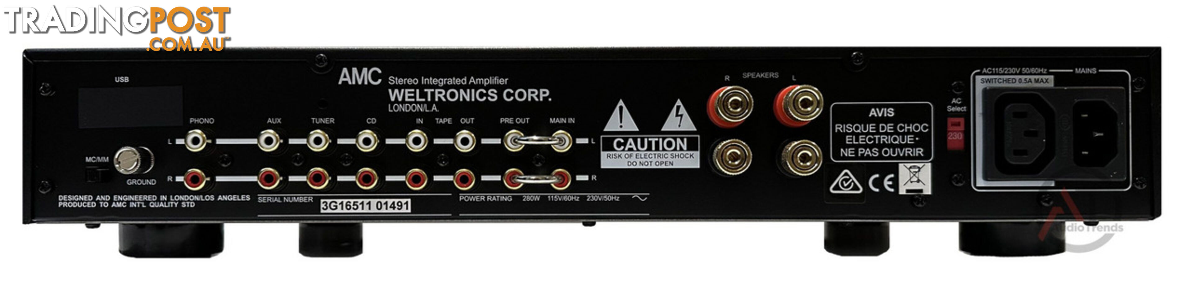 AMC XIA 50 Integrated Stereo Amplifier in Black