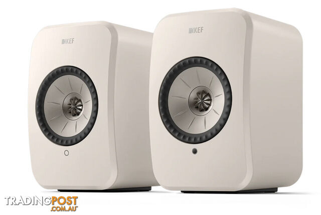 KEF LSX II LT Wireless Bookshelf Speakers (pair) in white Stone