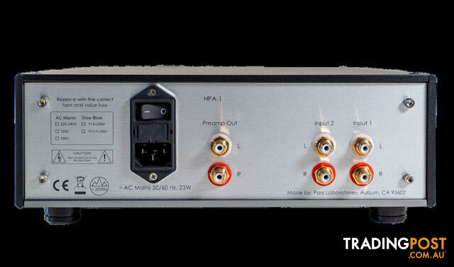 Pass Labs HPA-1C Stereo Headphone Amplifier in Black - photo 2 of 6