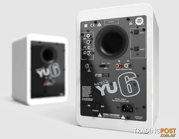 Kanto Audio YU6 Active Speakers in Matte White