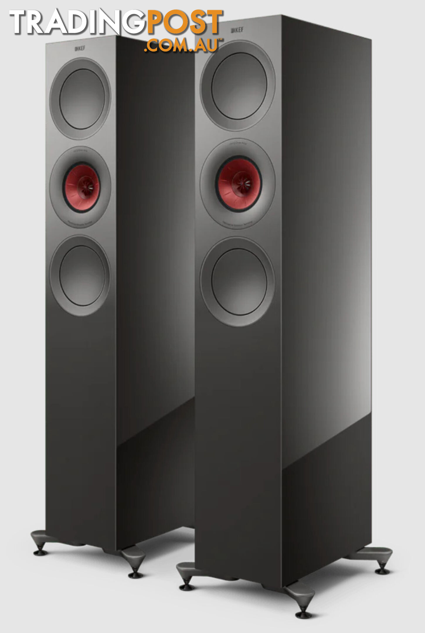 KEF R7 Meta Floorstanding Speakers in Titanium Gloss (Pair)