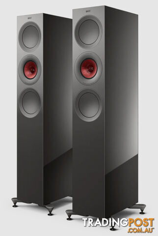 KEF R7 Meta Floorstanding Speakers in Titanium Gloss (Pair)