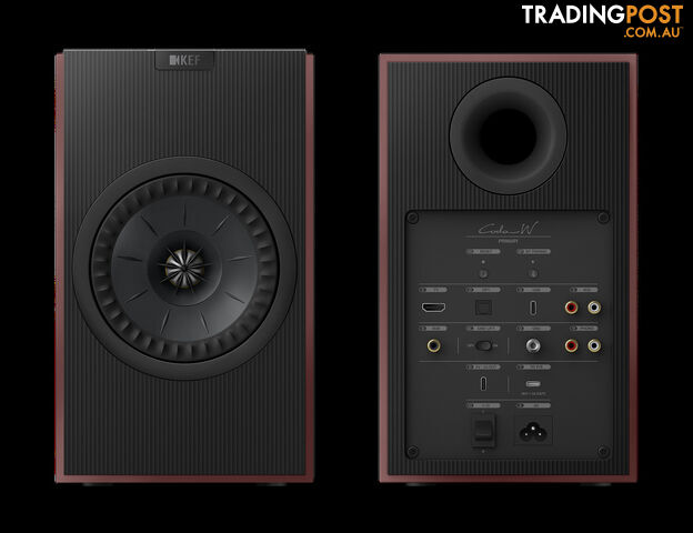 KEF Coda W Active Speakers in Vintage Burgundy - photo 2 of 12