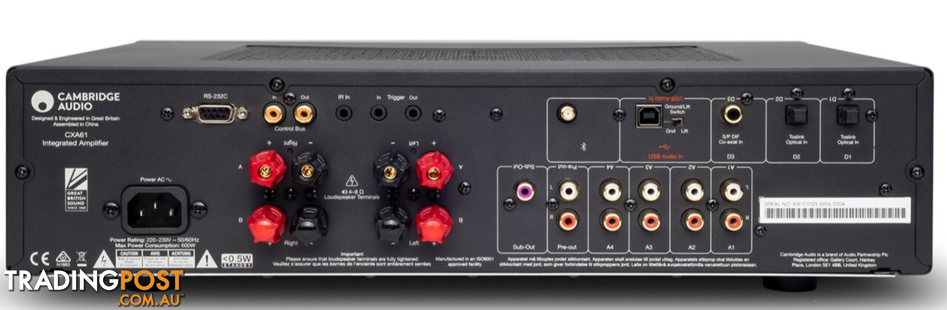 Cambridge Audio CXA61 Amplifier in Silver