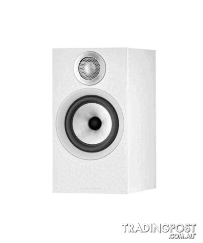 B&W 607 S3 Bookshelf Speaker (Pair) in Matte White