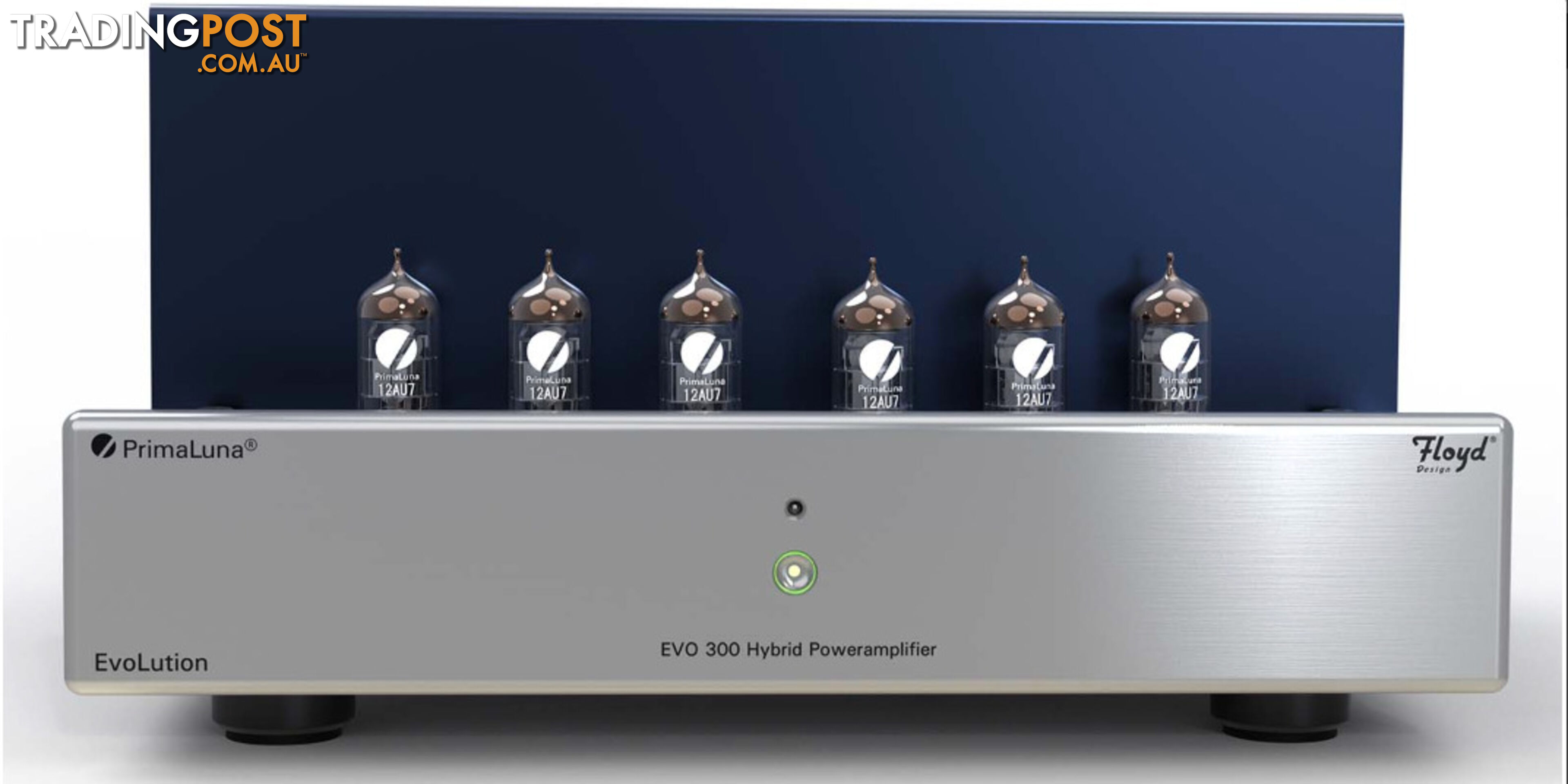 PrimaLuna EVO 300 Hybrid Power Amplifier in Silver