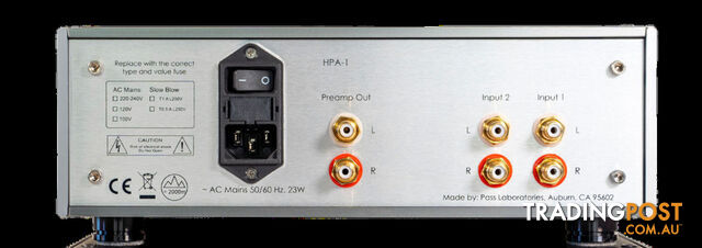 Pass Labs HPA-1C Stereo Headphone Amplifier in Silver - photo 2 of 6
