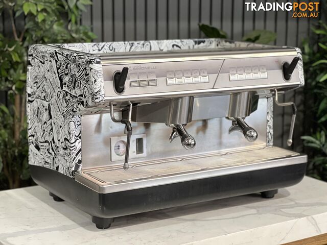 NUOVA SIMONELLI APPIA 2 GROUP ESPRESSO COFFEE MACHINE CUSTOM WRAPPED PANELS