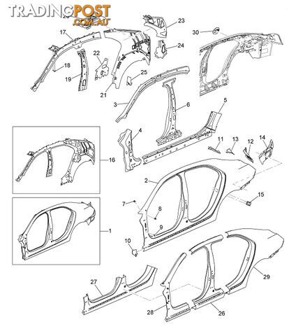 Genuine GM Outer Body Side Panel, Front 20977809