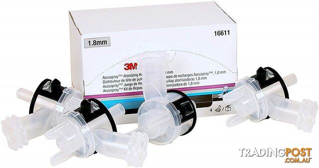 3Mâ¢ Accuspray Atomizing Head, 16611, Clear, 1.8 mm, 4 per kit