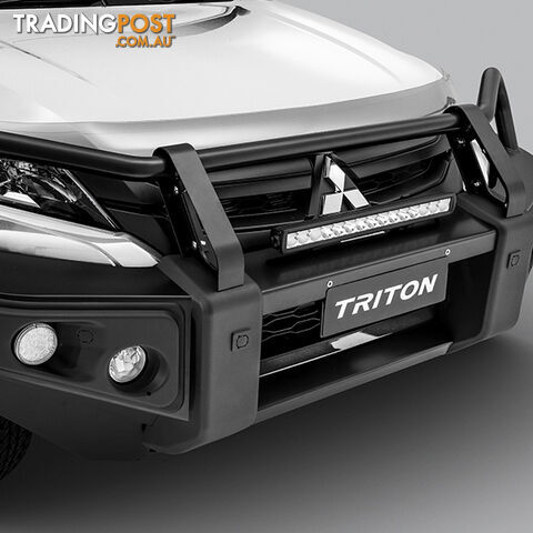 Genuine Mitsubishi Triton Front Protection Bar With Fog Lamps - Black