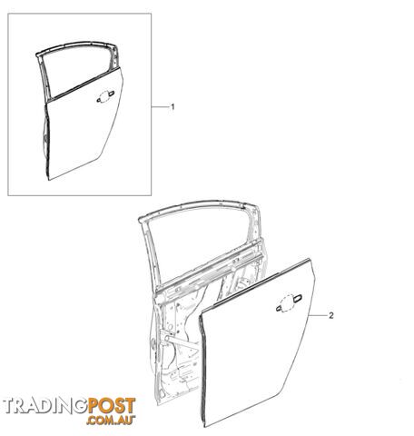 Genuine GM Holden Rear Panel & Trim Doors 94516476