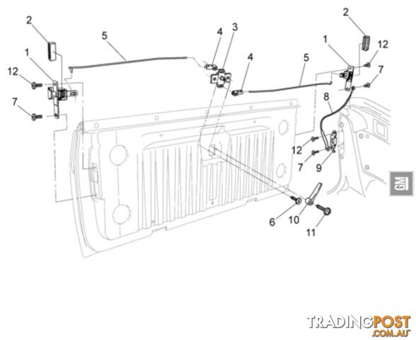 Genuine GM Holden Commodore RETAINER-E/GATE L 07402119