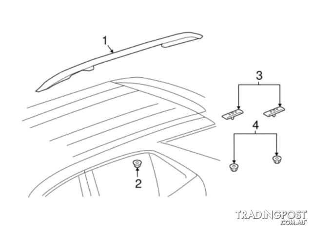 Genuine GM 2019 Chevrolet Equinox Roof Side Mount Cover Black Textured - photo 2 of 2