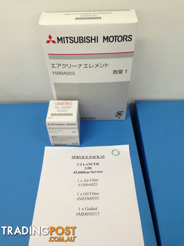 Genuine Mitsubishi CJ Lancer Oil/Air Filter/Stump Plug Service Kit