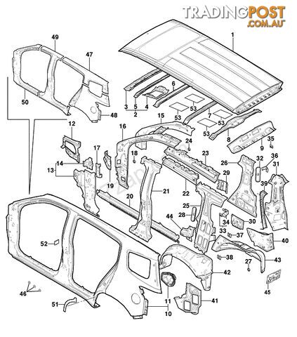 Genuine GM FILLER, BODY SI OTR PNL 52042099