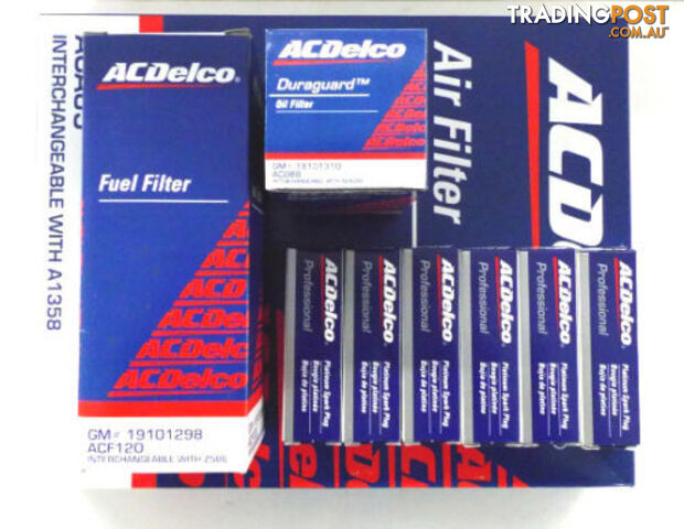 Genuine ACDelco Oil Air Fuel Filter Spark Plugs for Holden Commodore VZ V6 Service Kit