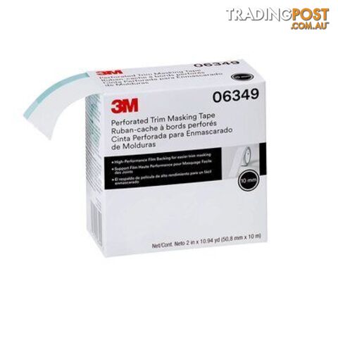 3Mâ¢ Perforated Trim Masking Tape, 06349, 10 mm Hard Band, 50.8 mm x 10 m
