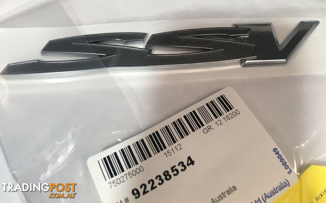 Genuine Holden Commodore VE/VF SSV Badge Silver/Chrome