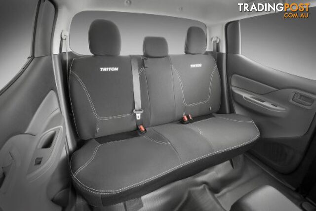 Genuine Mitsubishi Triton MQ Neoprene Rear Seat Covers Double Cab 2015-Current