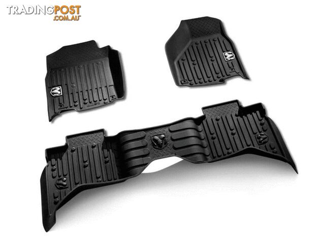 Genuine Dodge RAM All Weather Rubber Floor Mats Front & Rear Black