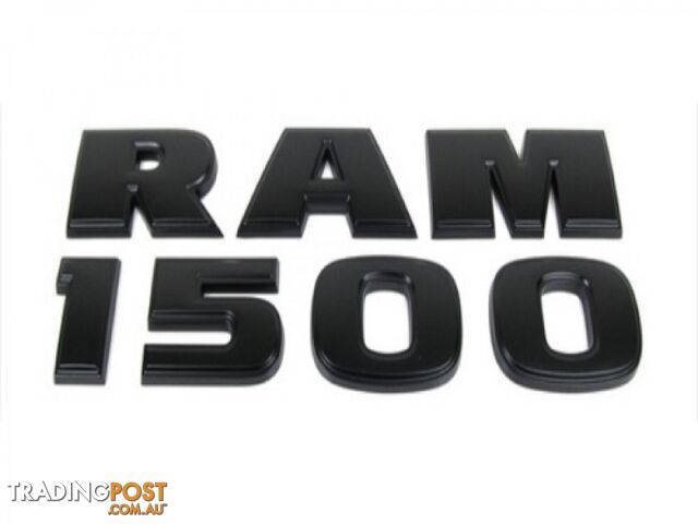 Genuine Dodge RAM 1500 Door Nameplate Emblem Matte Black - Mopar 68247897AA