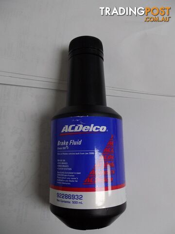 Genuine ACDelco Brake Fluid 500ml Suits All Holden Vehicles Built from Jan 2008