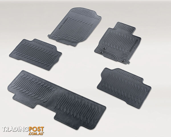 Genuine Mitsubishi Pajero Sport Rubber Floor Mats (Set of 5) 7 Seat Only
